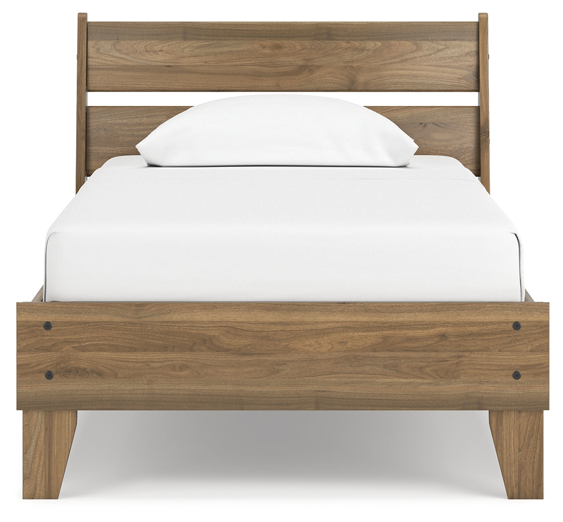 Deanlow Honey Twin Platform Panel Bed