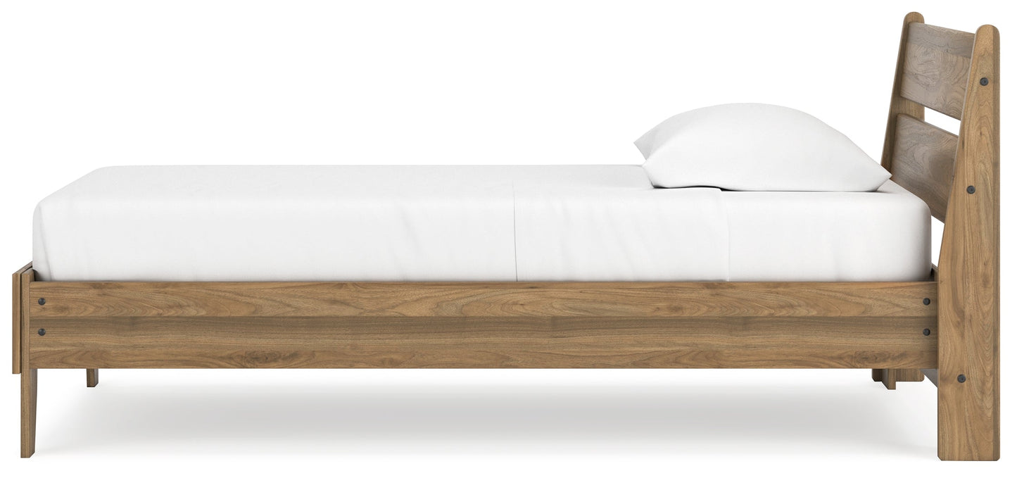 Deanlow Honey Twin Platform Panel Bed