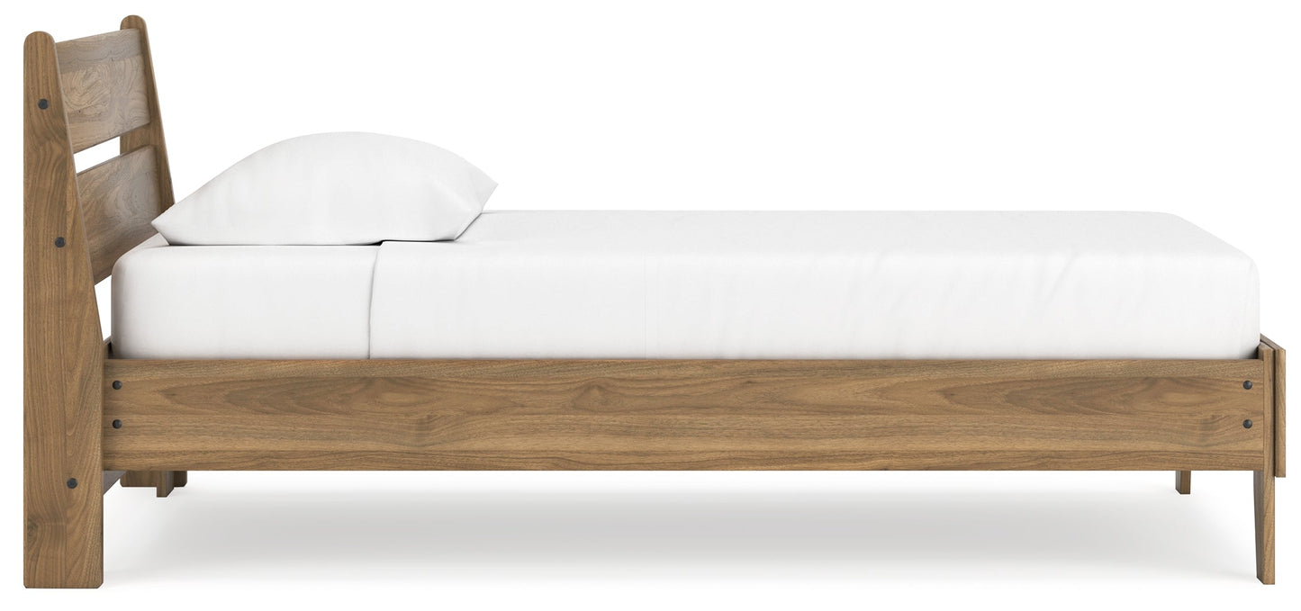 Deanlow Honey Twin Platform Panel Bed