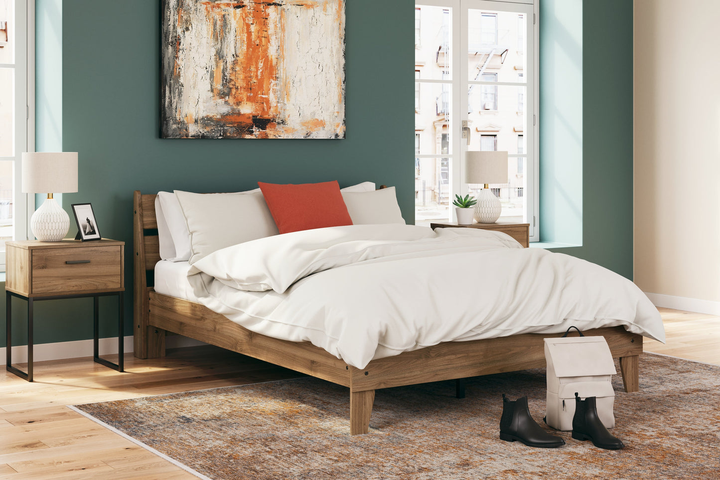 Deanlow Honey Queen Platform Panel Bed