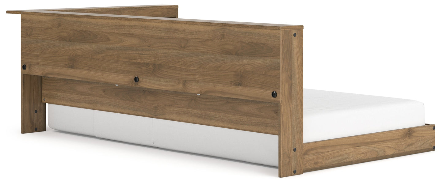 Deanlow Honey Twin Bookcase Storage Bed