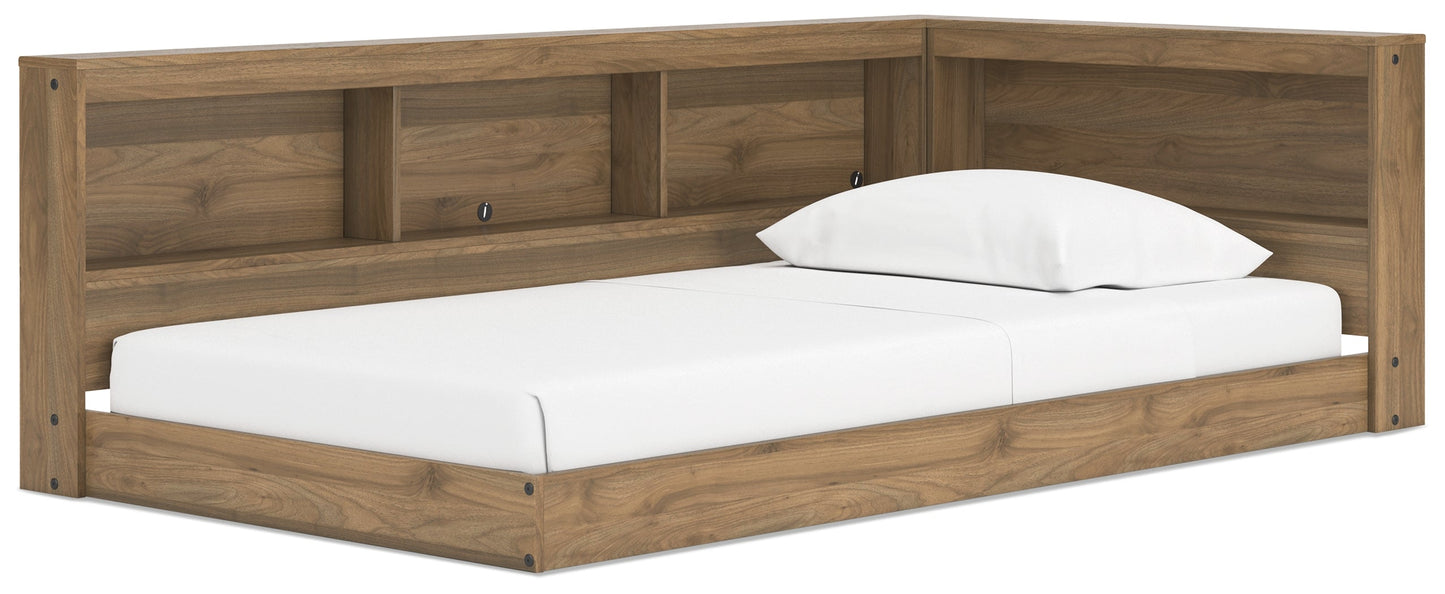 Deanlow Honey Twin Bookcase Storage Bed