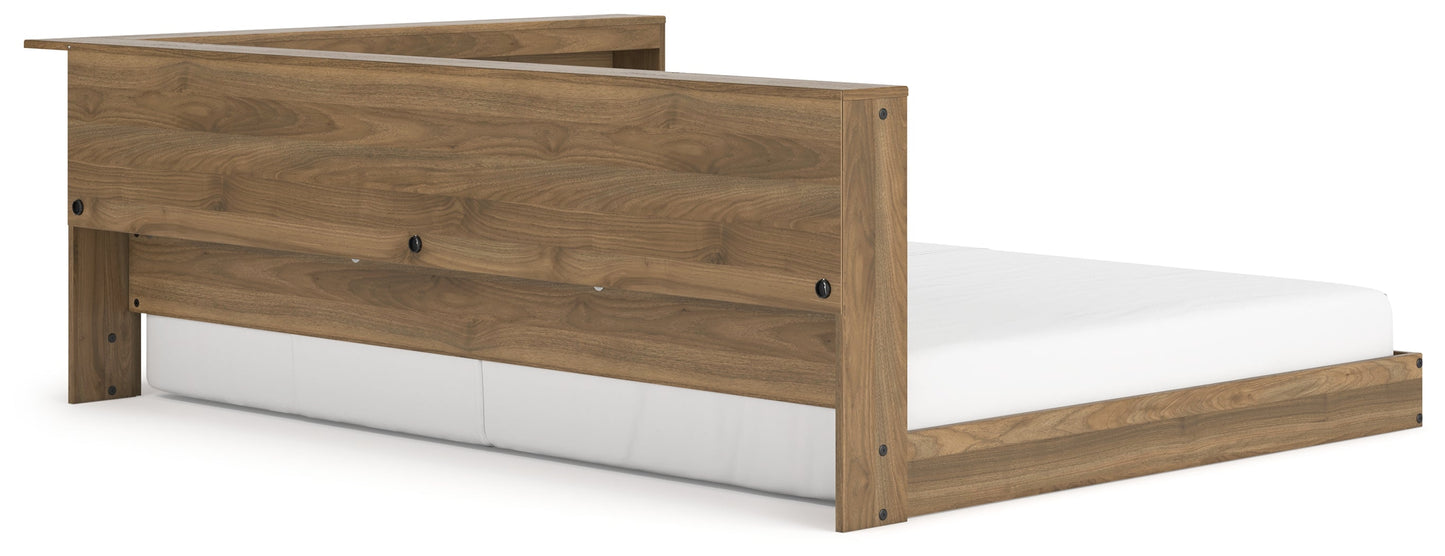 Deanlow Honey Full Bookcase Storage Bed