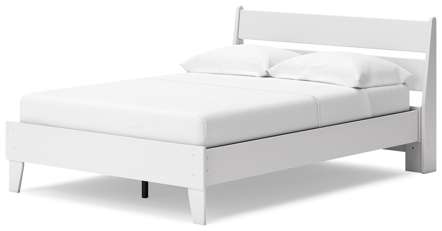 Socalle Two-tone Full Panel Platform Bed