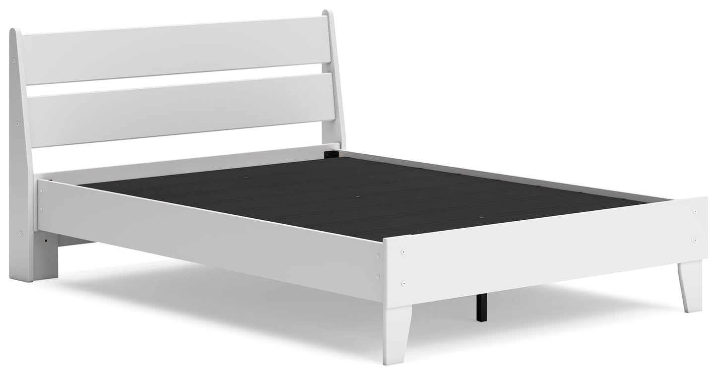 Socalle Two-tone Full Panel Platform Bed