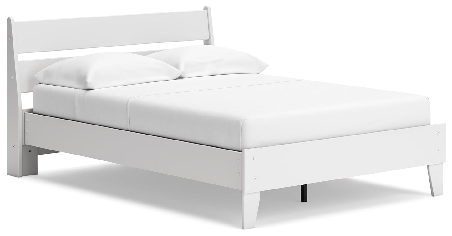 Socalle Two-tone Full Panel Platform Bed