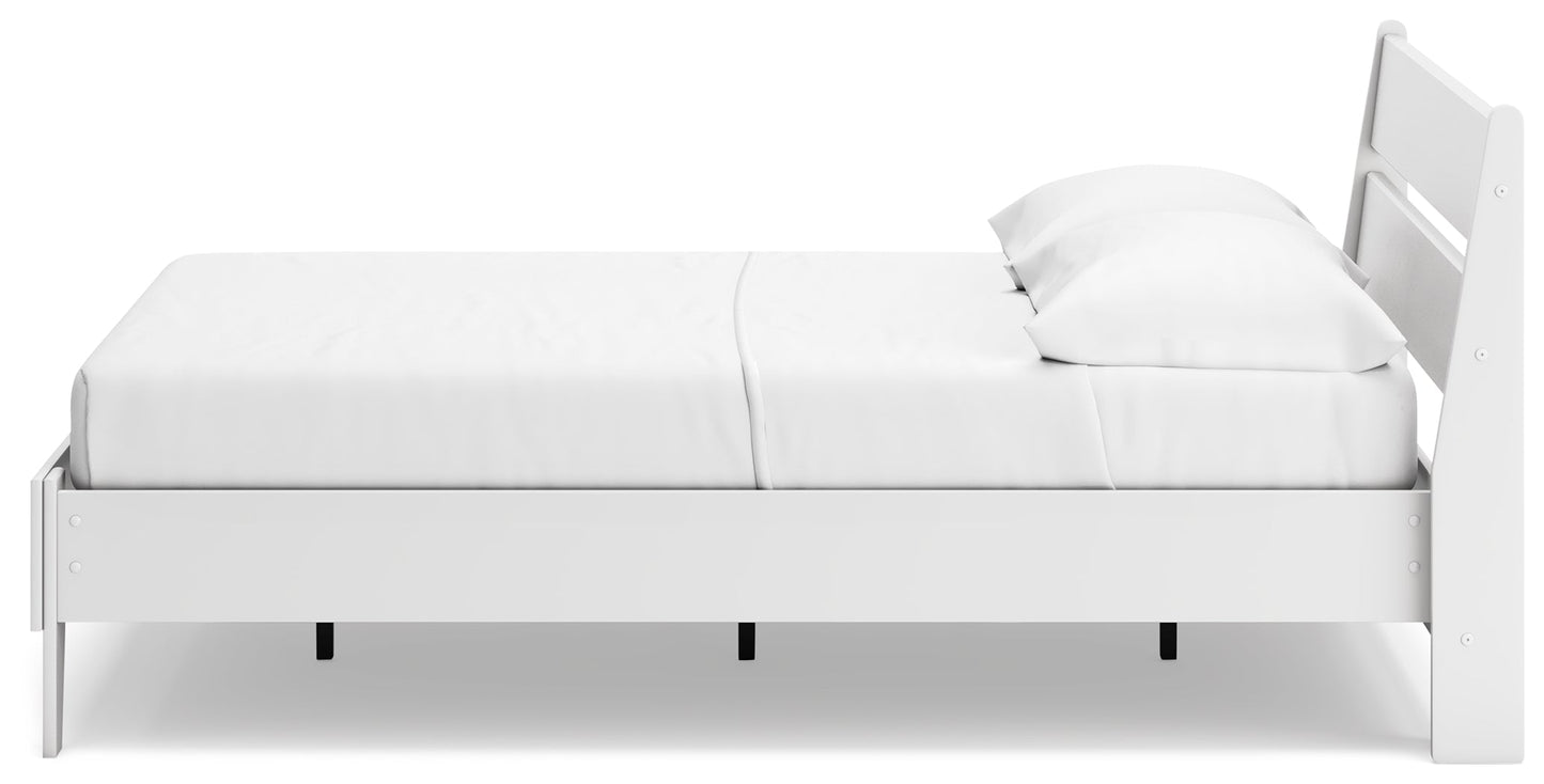 Socalle Two-tone Full Panel Platform Bed