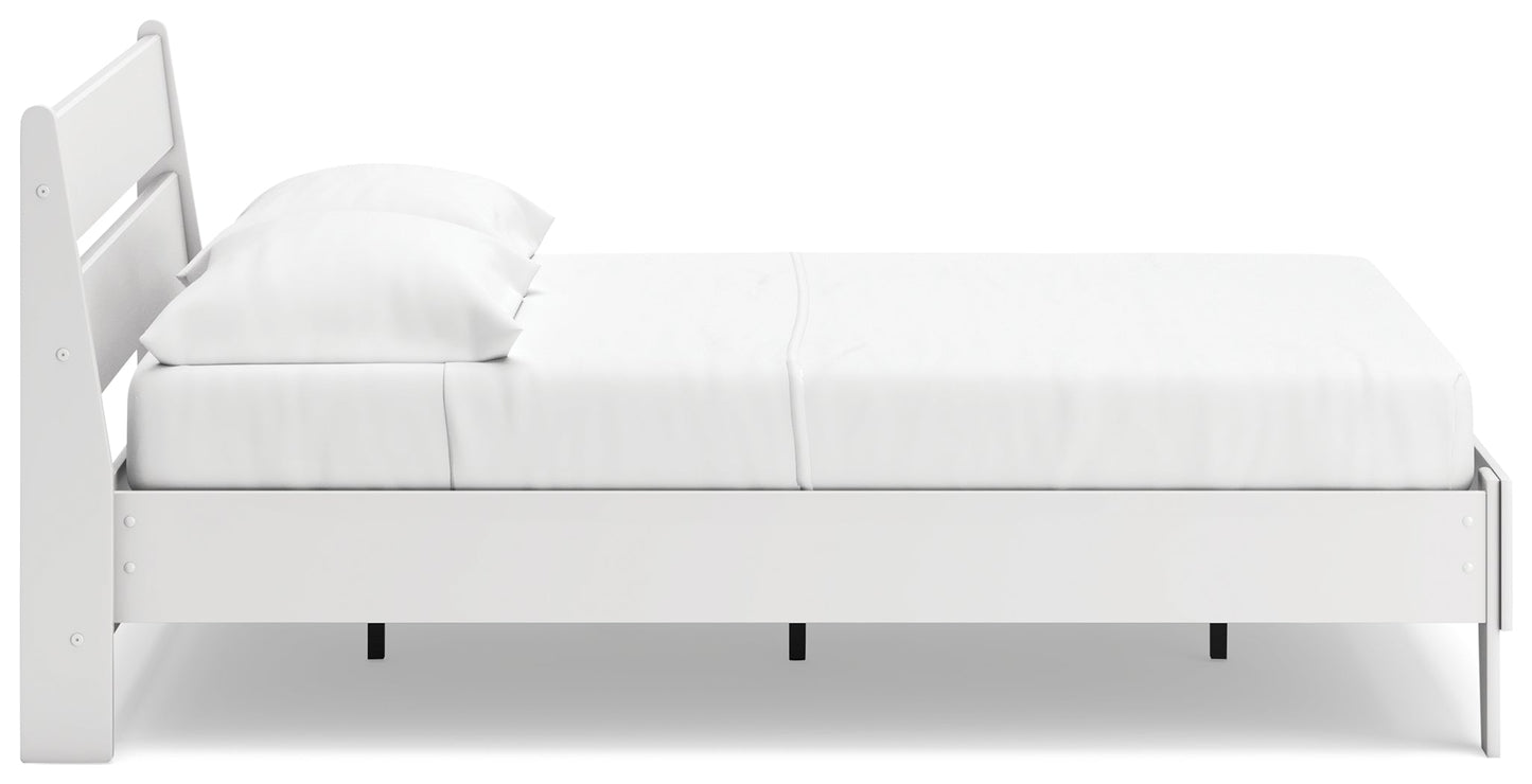 Socalle Two-tone Full Panel Platform Bed