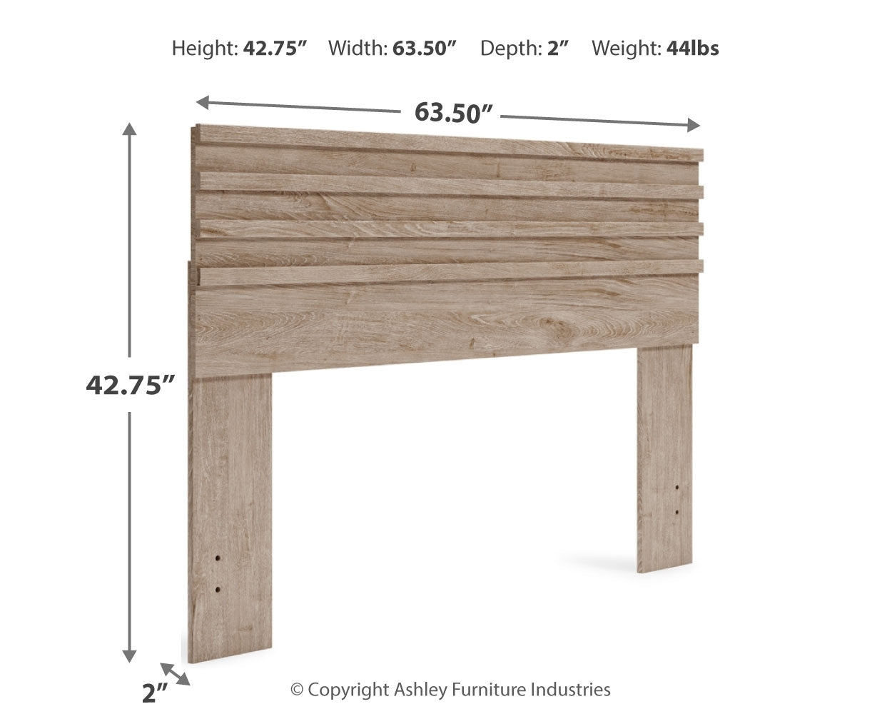 Oliah Natural Queen Panel Headboard