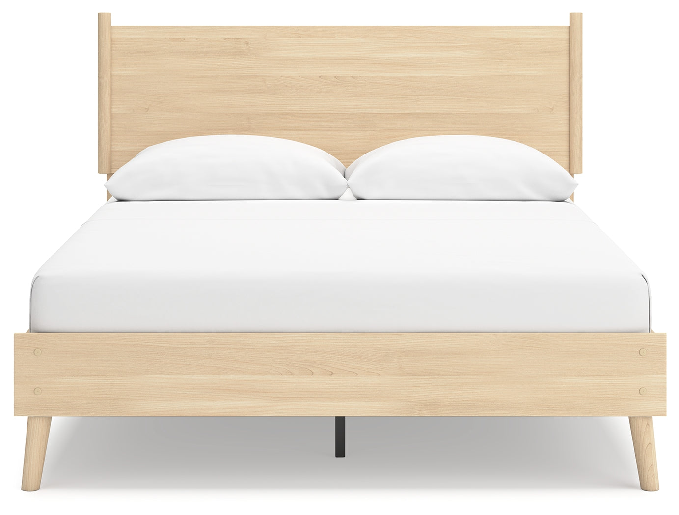 Cabinella Tan Queen Platform Panel Bed