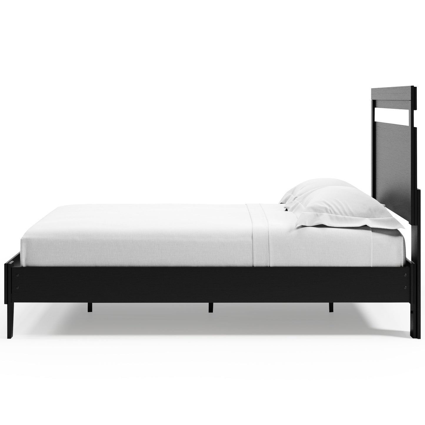 Finch Black Queen Panel Platform Bed with Dresser and Nightstand