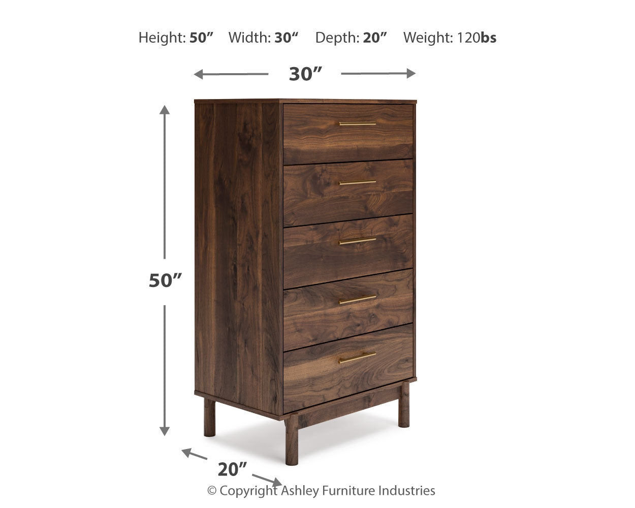 Calverson Mocha Chest of Drawers