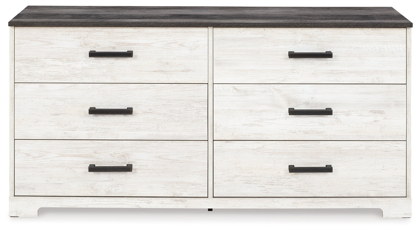 Shawburn Whitewash/Charcoal Gray Dresser