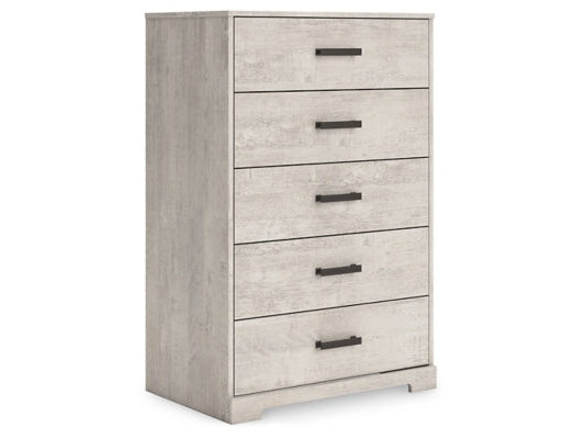 Shawburn Whitewash Five Drawer Chest - Ornate Home