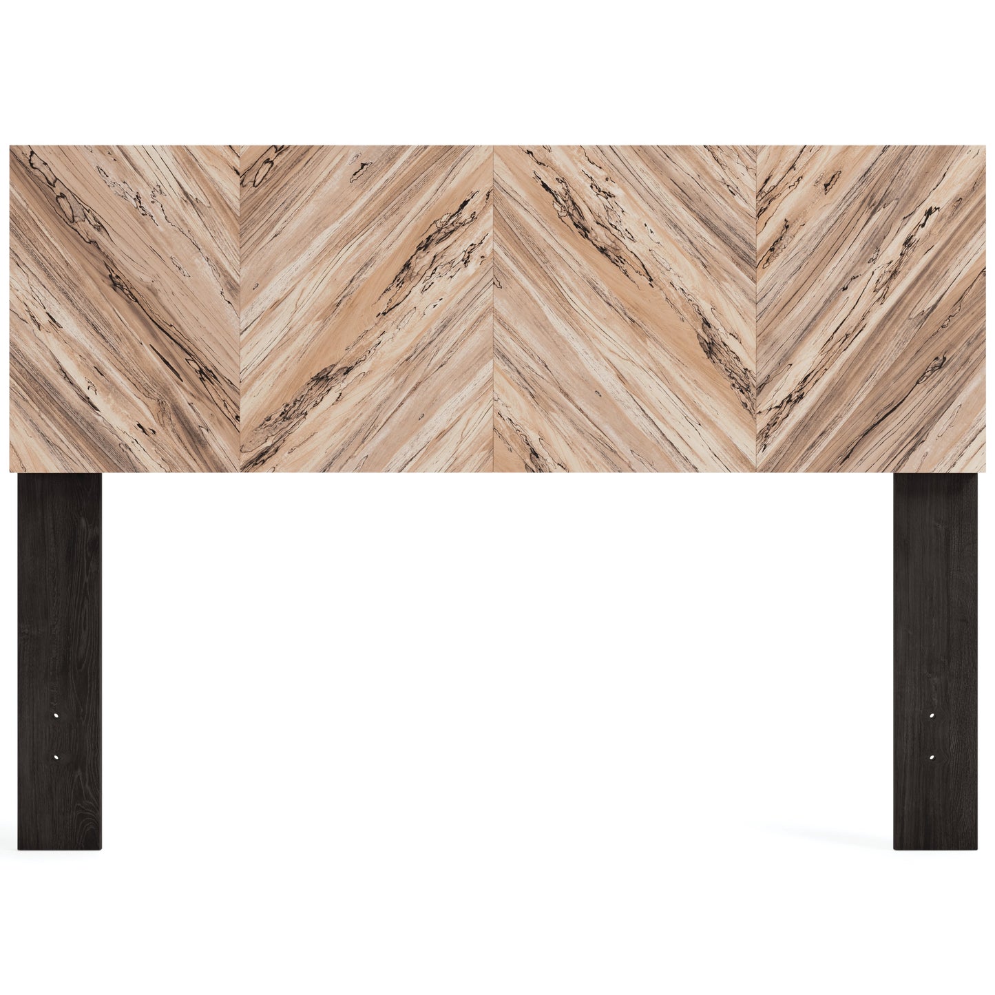 Piperton Two-tone Brown/Black Full Panel Headboard