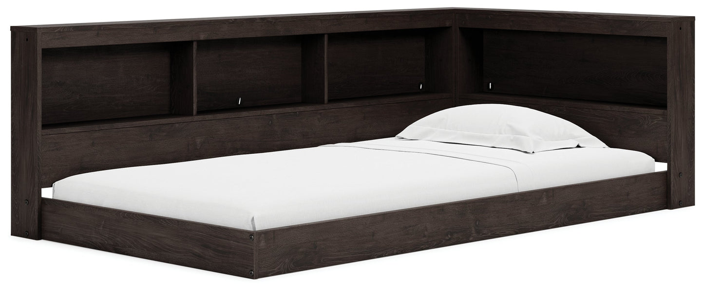 Piperton Brown Twin Bookcase Storage Bed