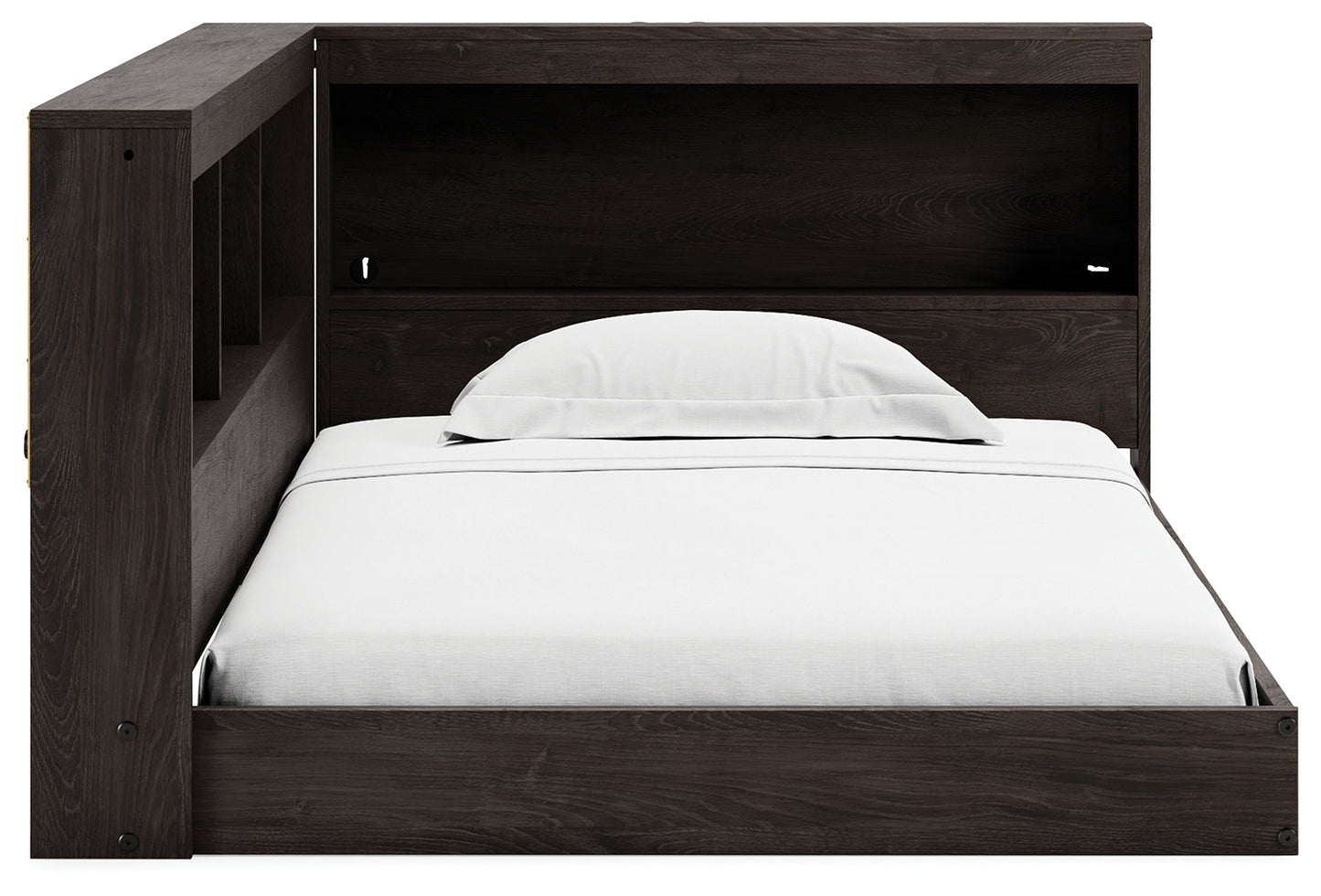 Piperton Brown Twin Bookcase Storage Bed