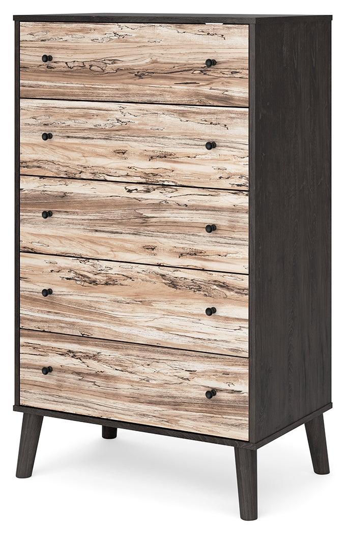 Piperton Two-tone Brown/Black Chest of Drawers