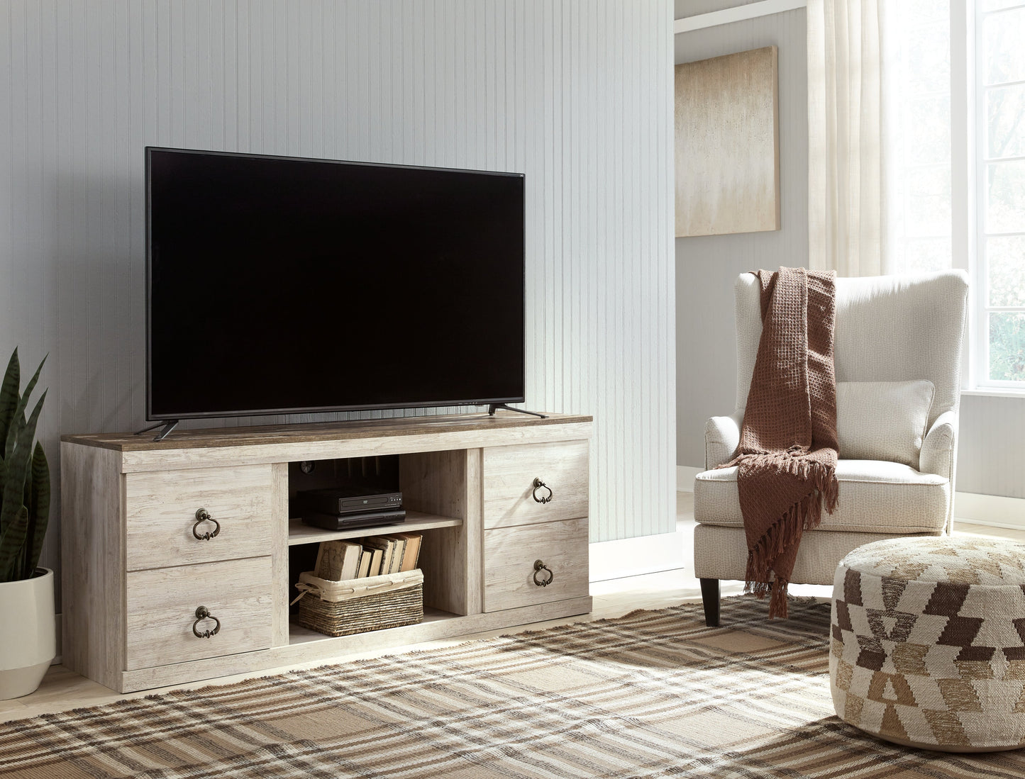 Willowton Whitewash 60" TV Stand