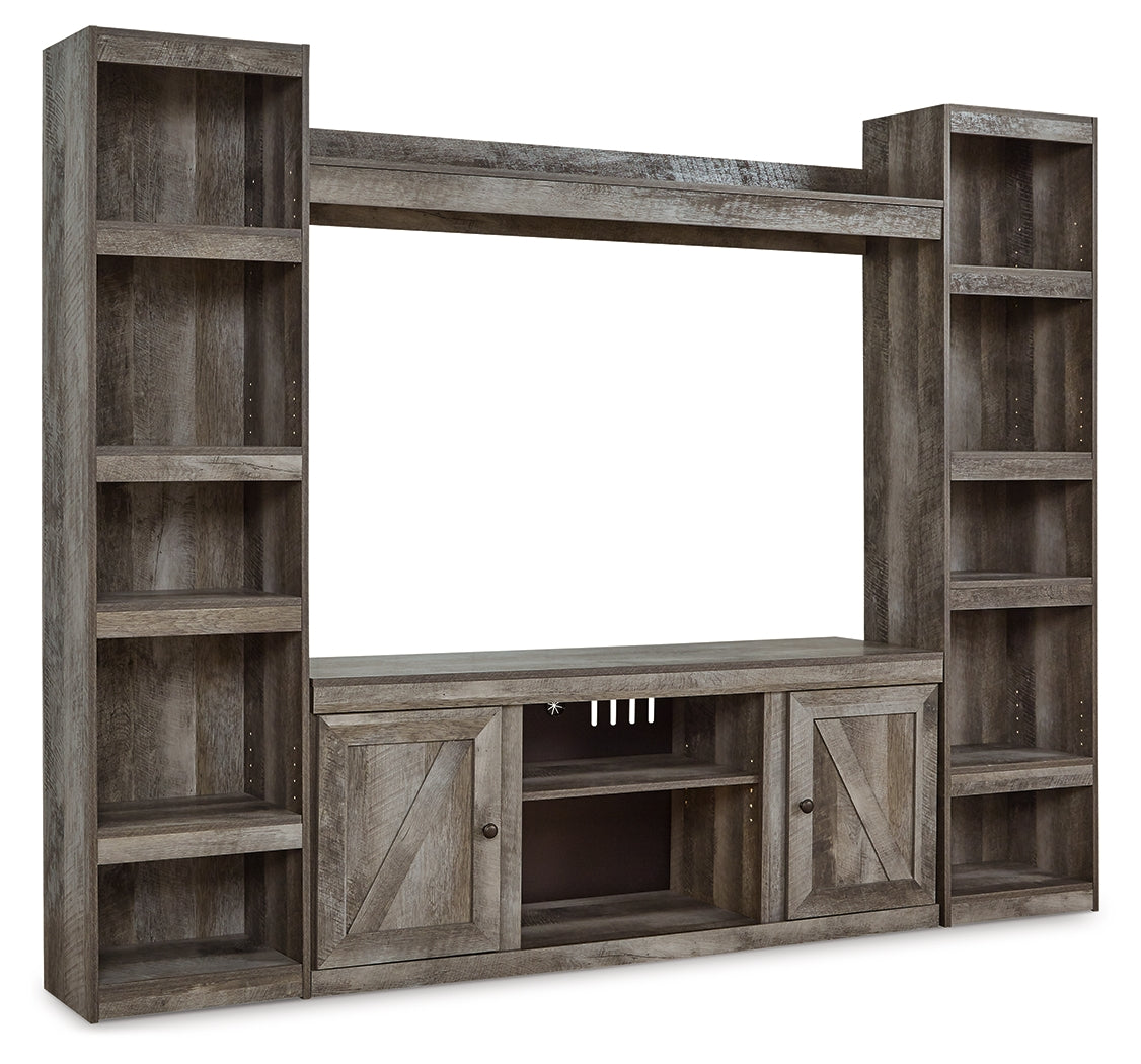 Wynnlow Gray 4-Piece Entertainment Center