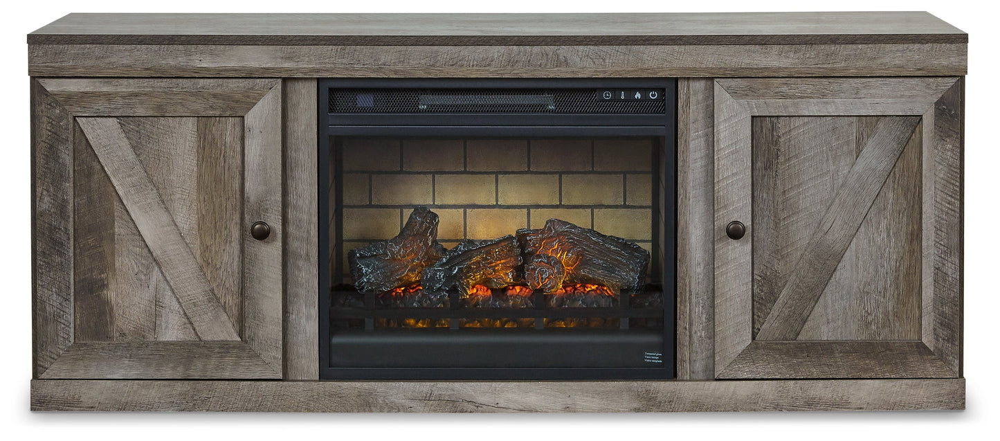 Wynnlow Gray TV Stand with Electric Fireplace