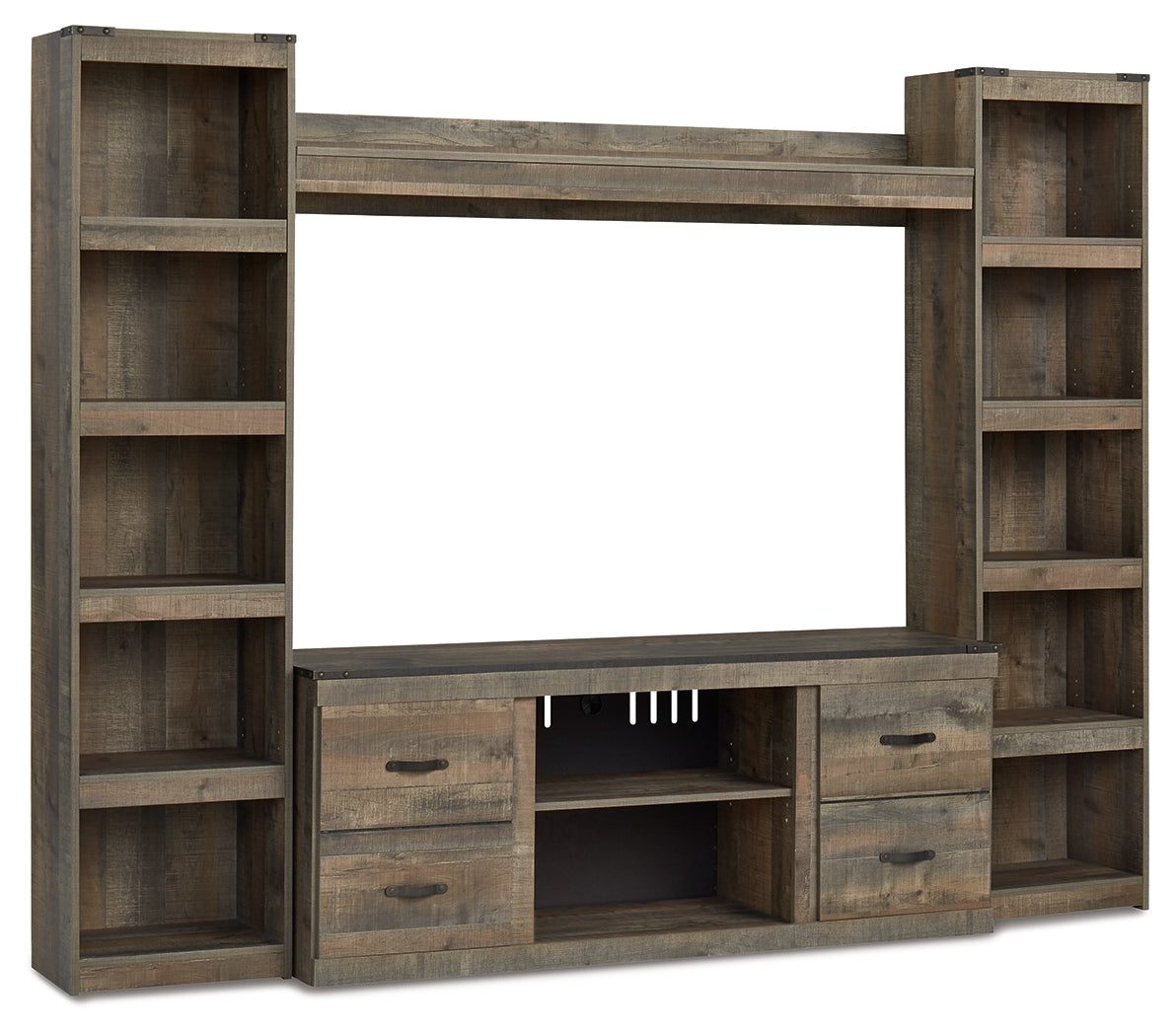 Trinell Brown 4-Piece Entertainment Center