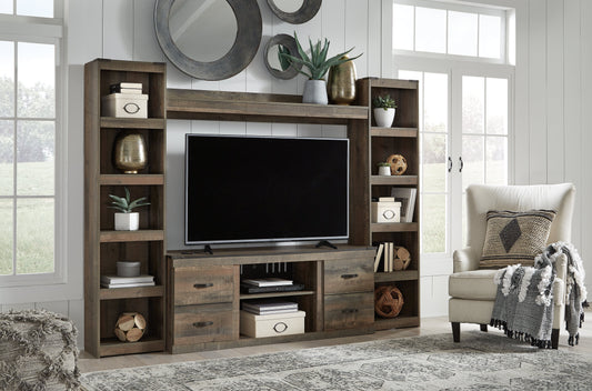 Trinell Brown 4-Piece Entertainment Center