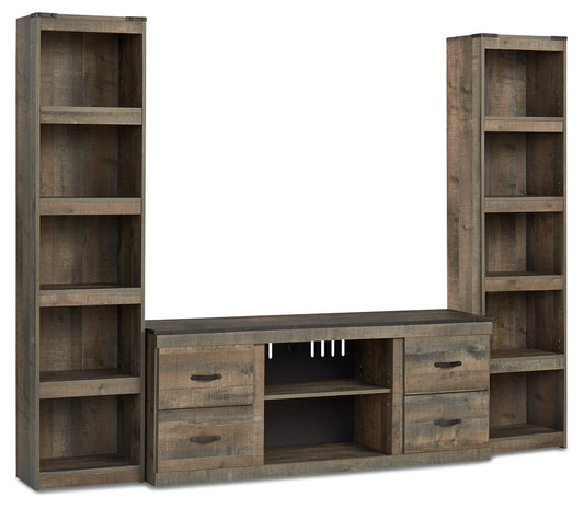 Trinell Brown 3-Piece Entertainment Center