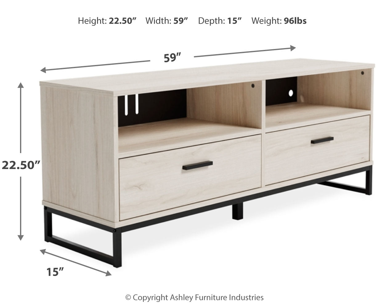 Socalle Light Natural 59" TV Stand