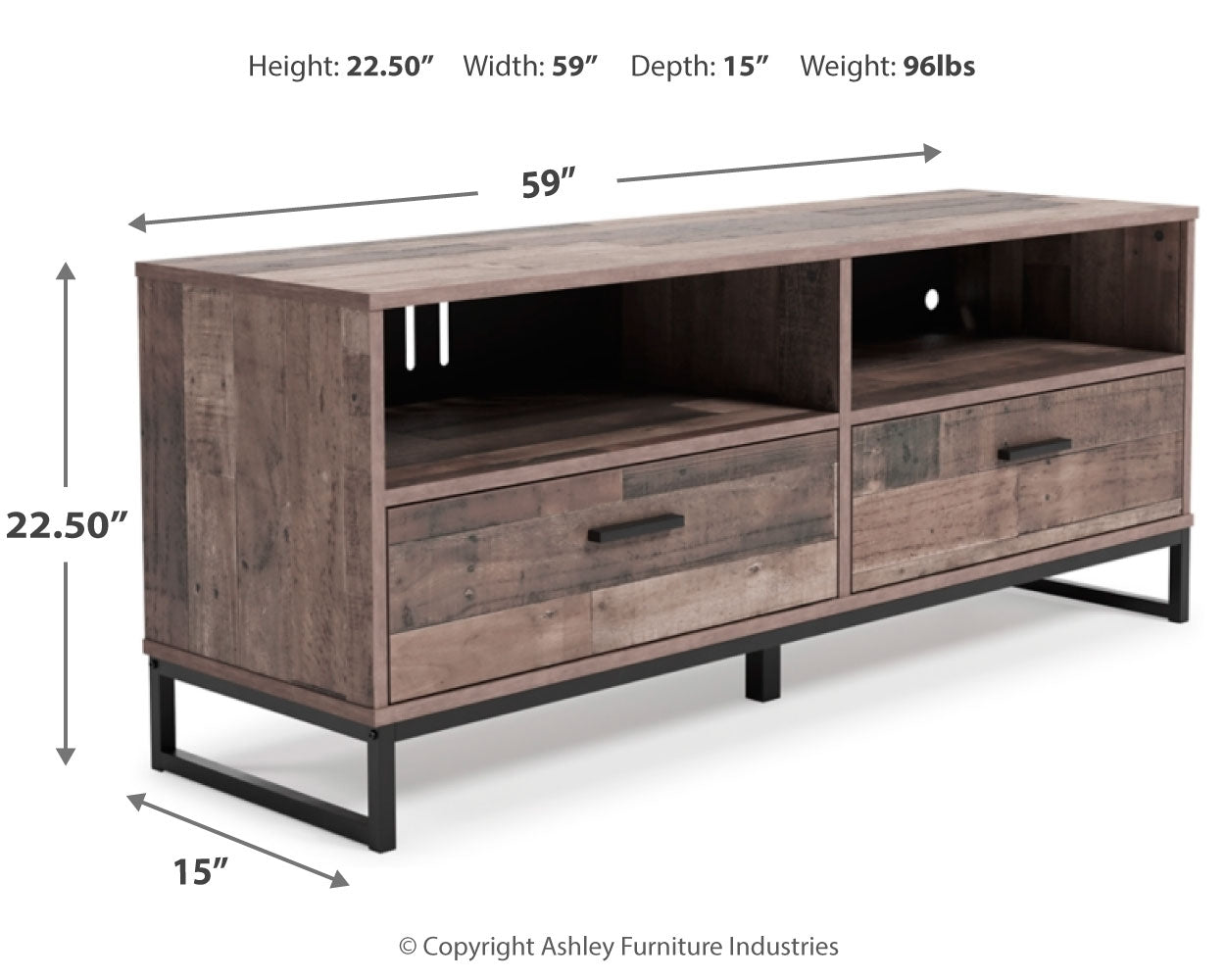 Neilsville Multi Gray 59" TV Stand