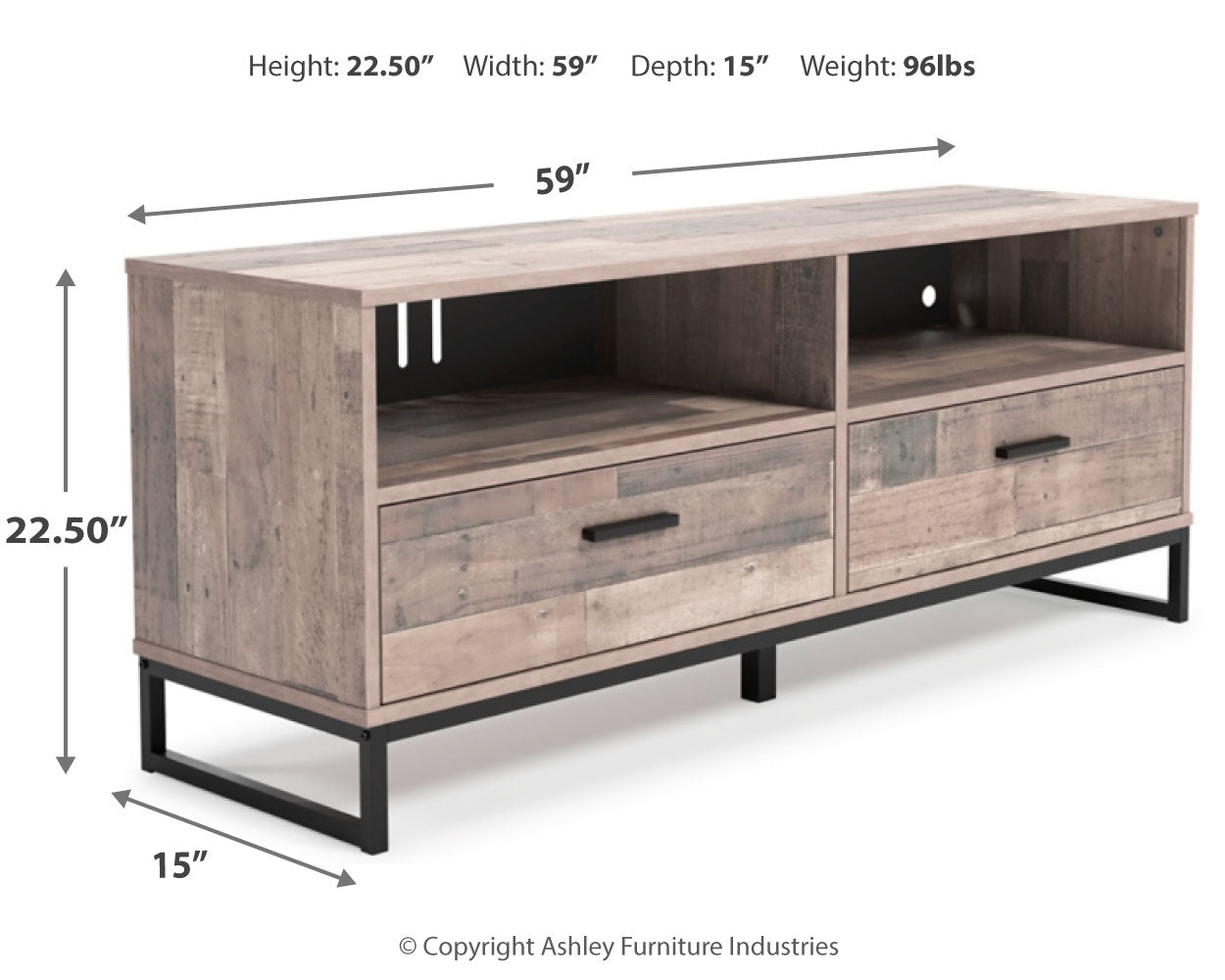 Neilsville Multi Gray 59" TV Stand