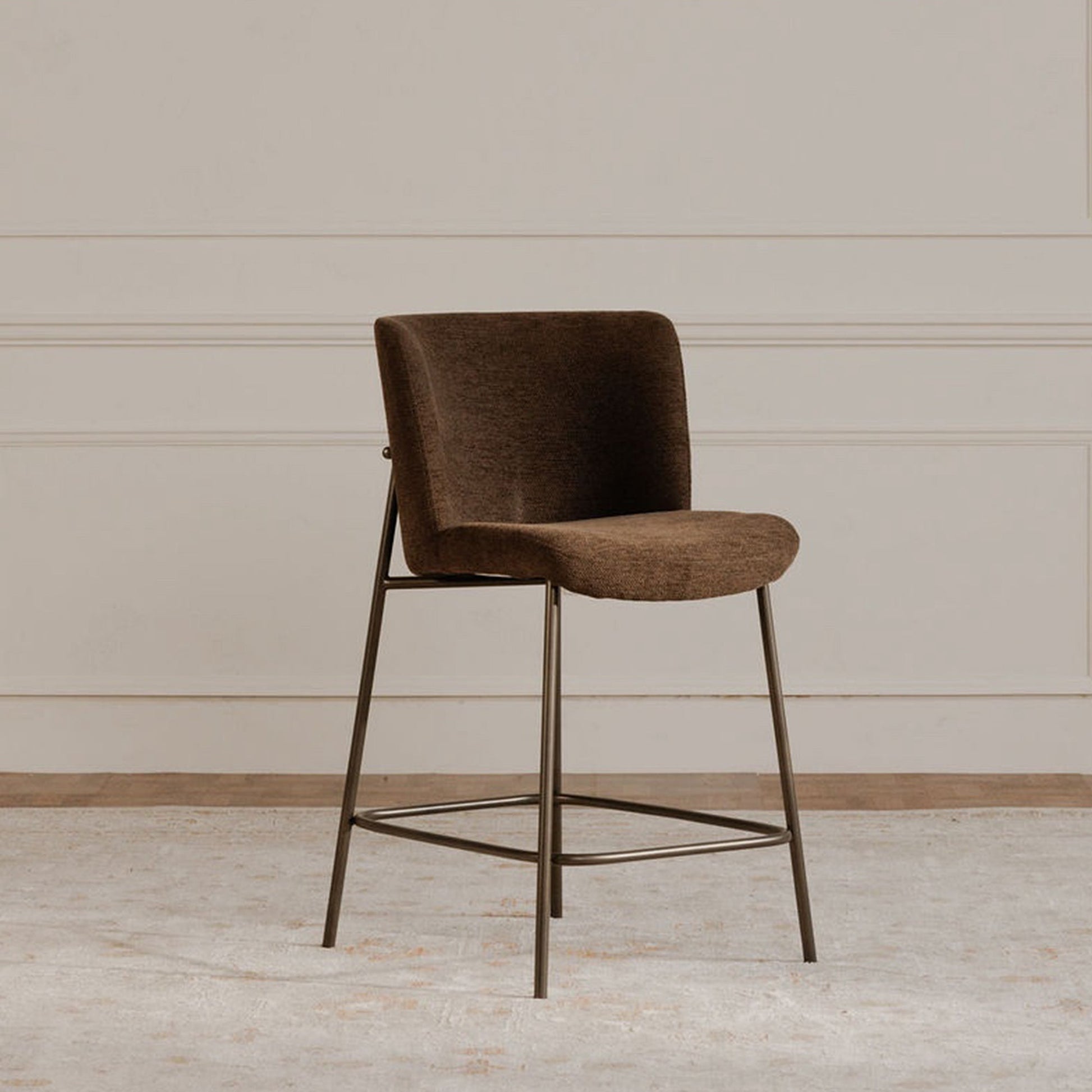 Early Dark Brown Bar Stool - Ornate Home