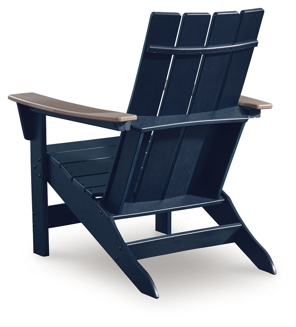 East Beach Navy Blue/Driftwood Adirondack Chair- Viva Furn