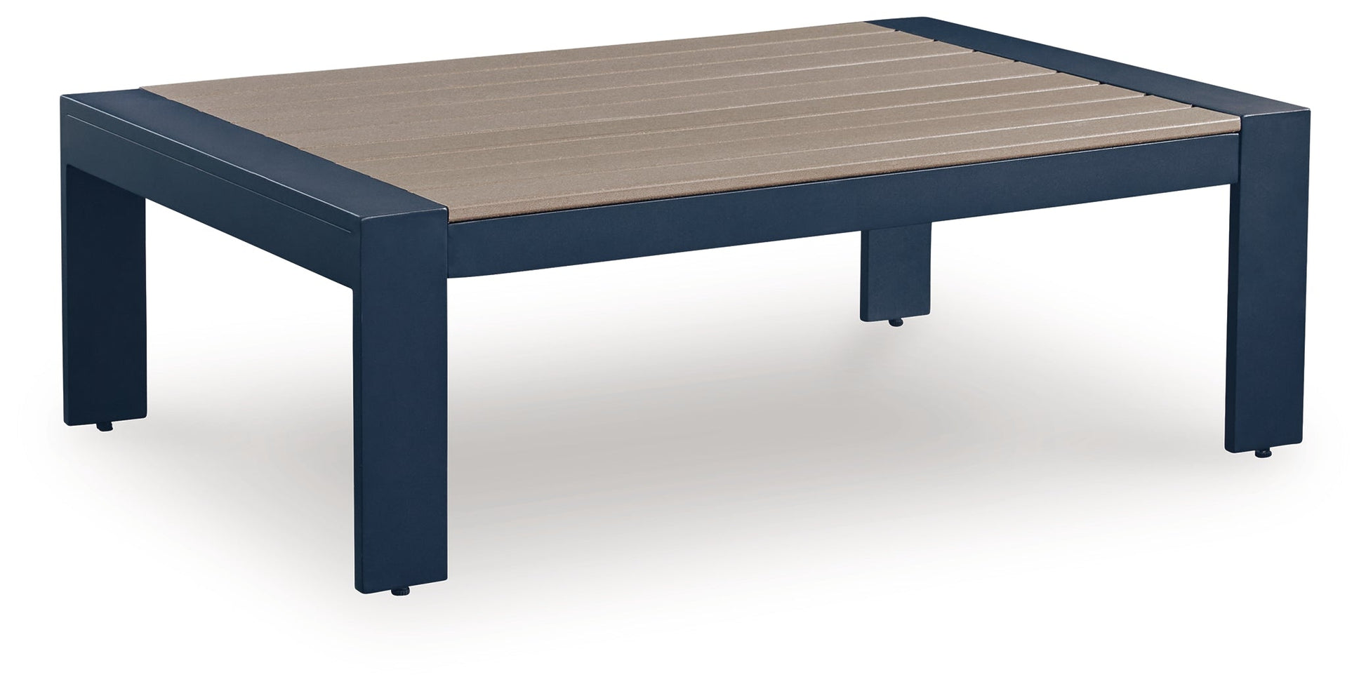 East Beach Navy Blue/Driftwood Rectangular Cocktail Table- Viva Furn