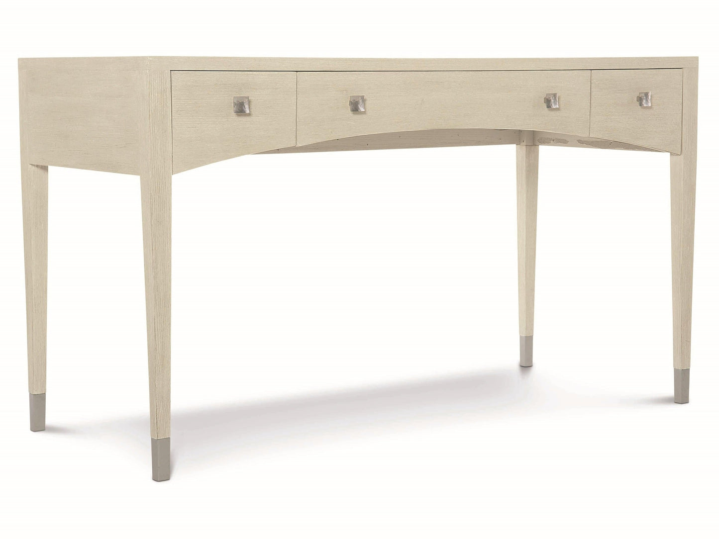 East Hampton Aged Silver/Cerused Linen Desk - Ornate Home