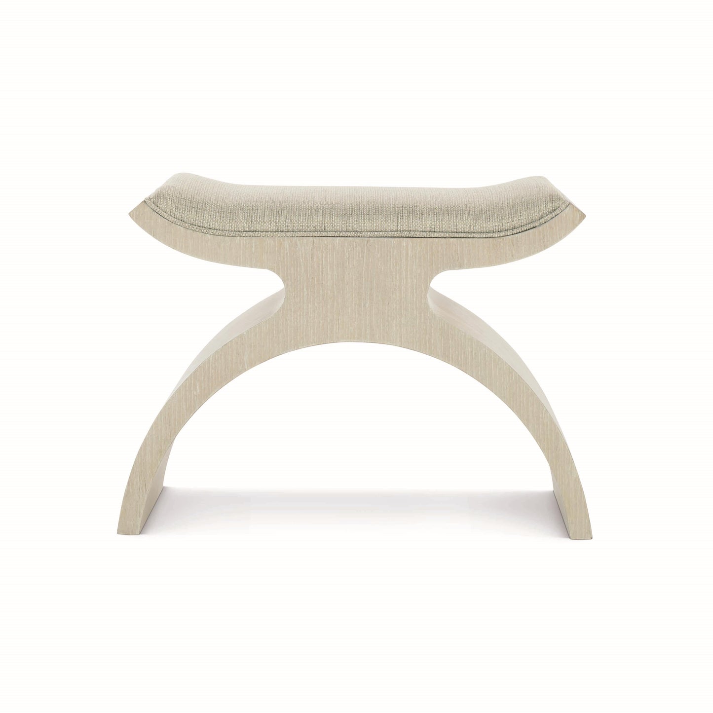 East Hampton Cerused Linen/Grey Bench - Ornate Home