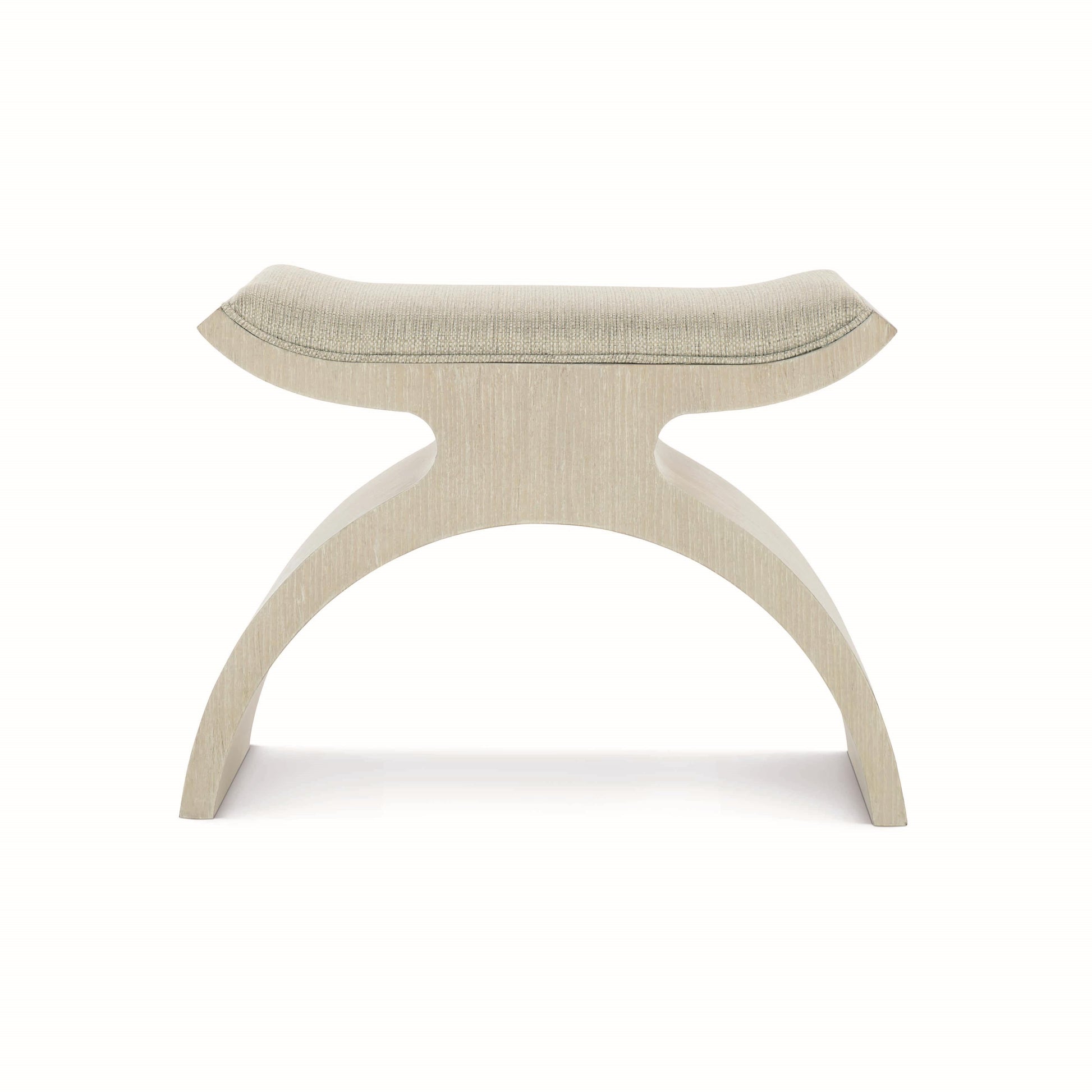 East Hampton Cerused Linen/Grey Bench - Ornate Home