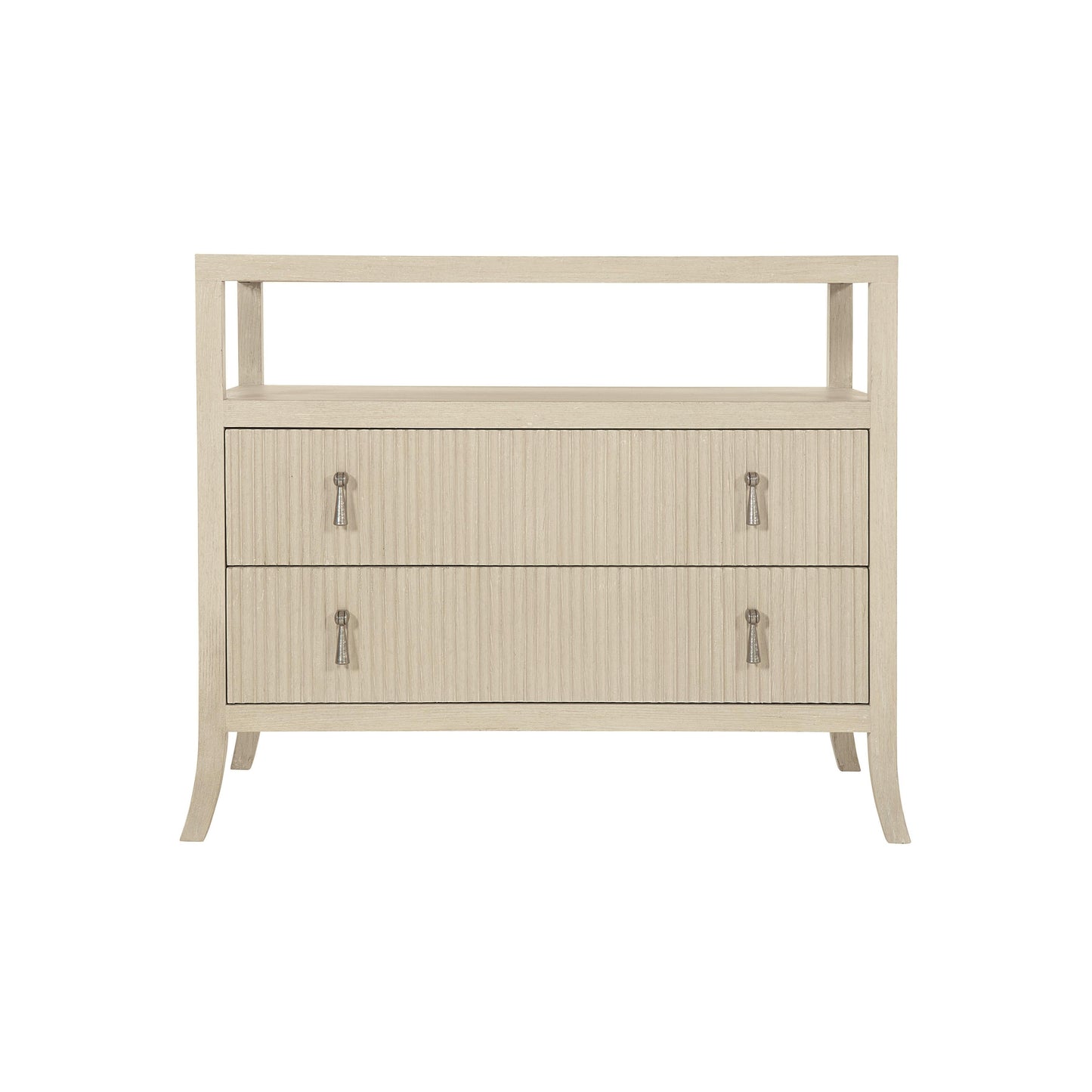 East Hampton Cerused Linen Nightstand - Ornate Home