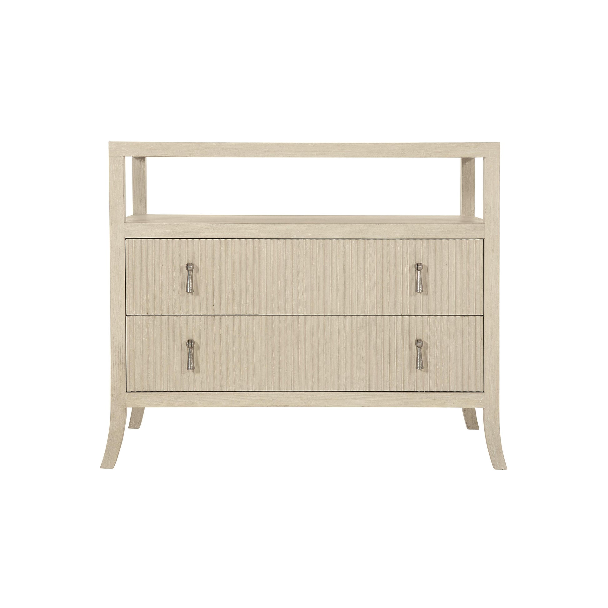 East Hampton Cerused Linen Nightstand - Ornate Home