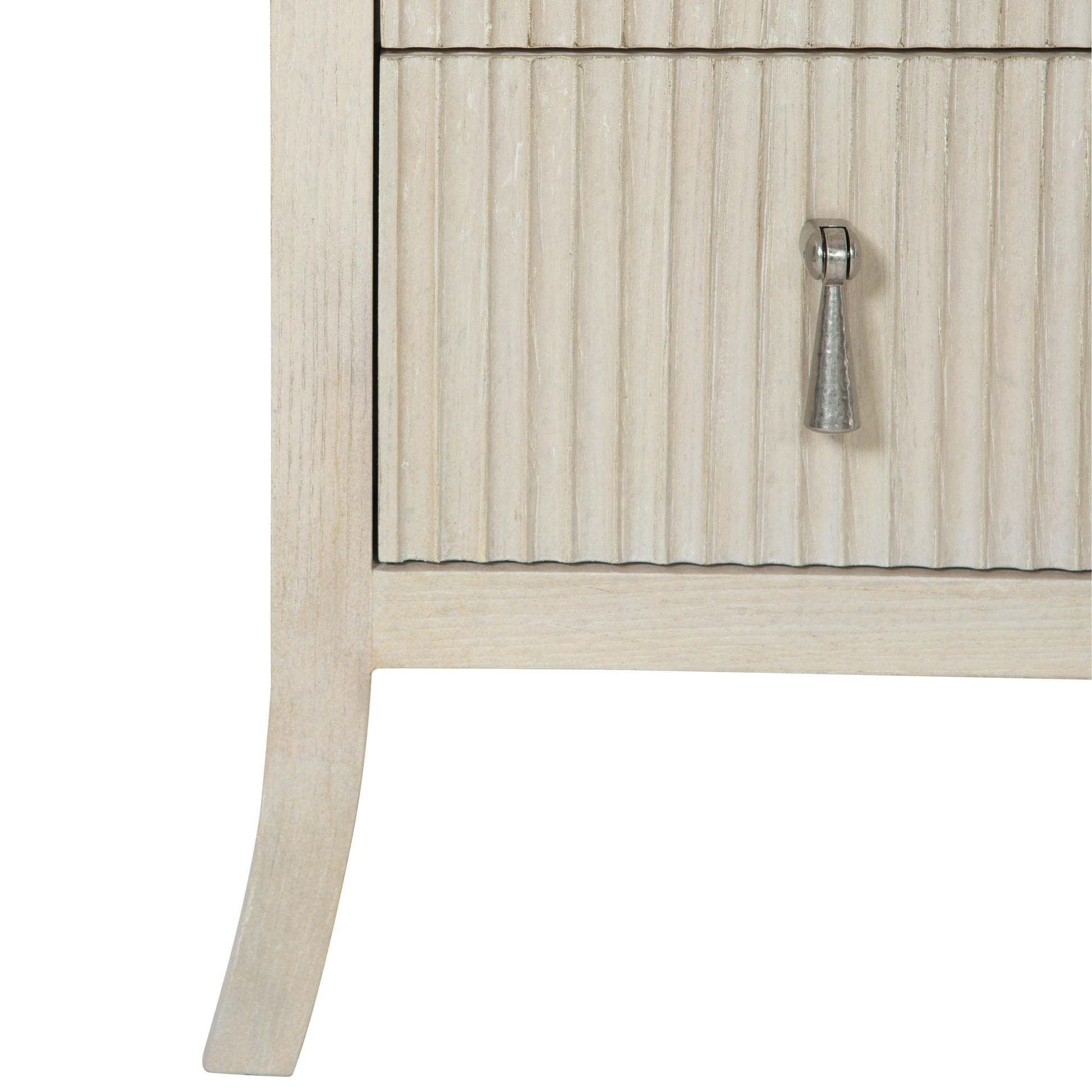 East Hampton Cerused Linen Nightstand - Ornate Home