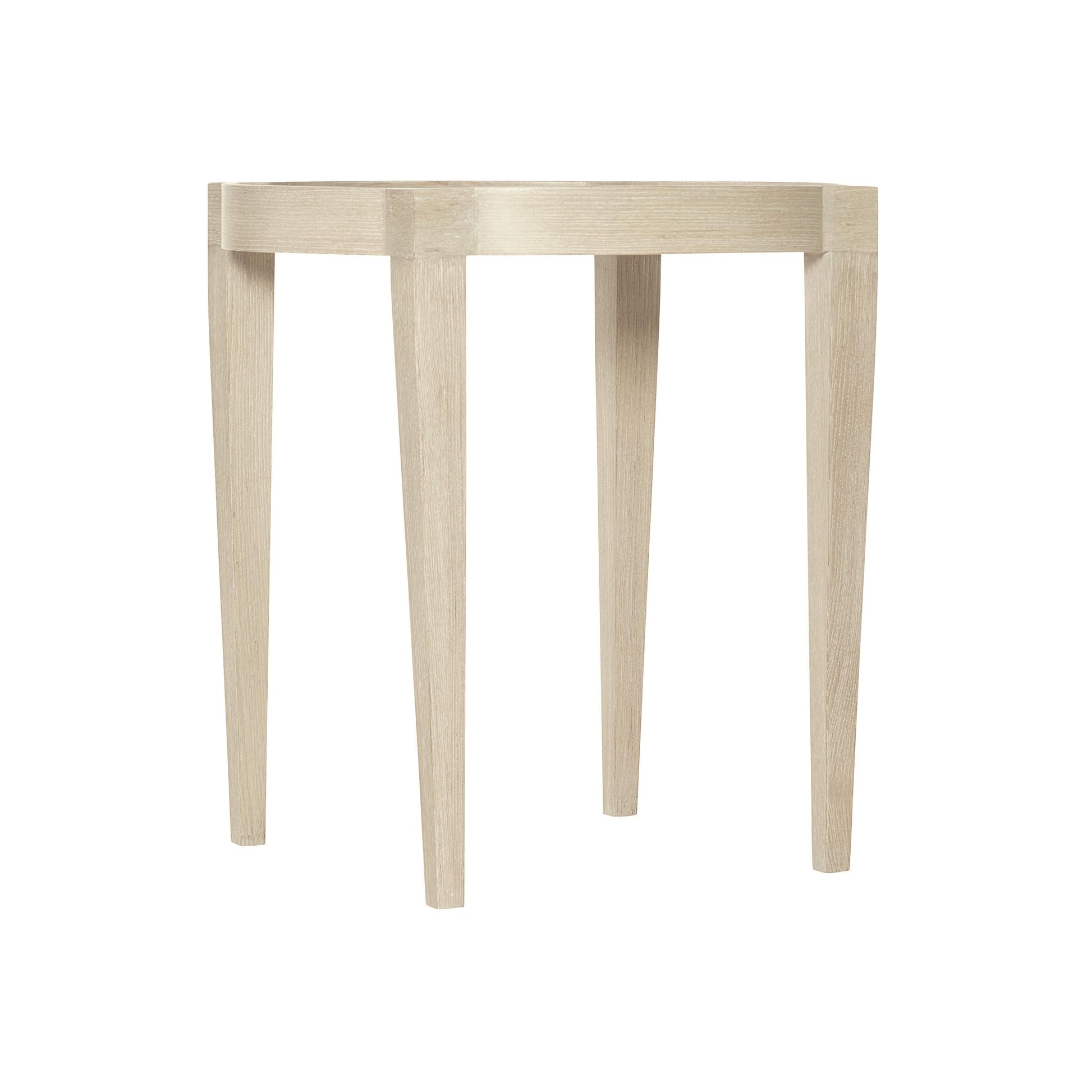 East Hampton Cerused Linen Side Table - Ornate Home