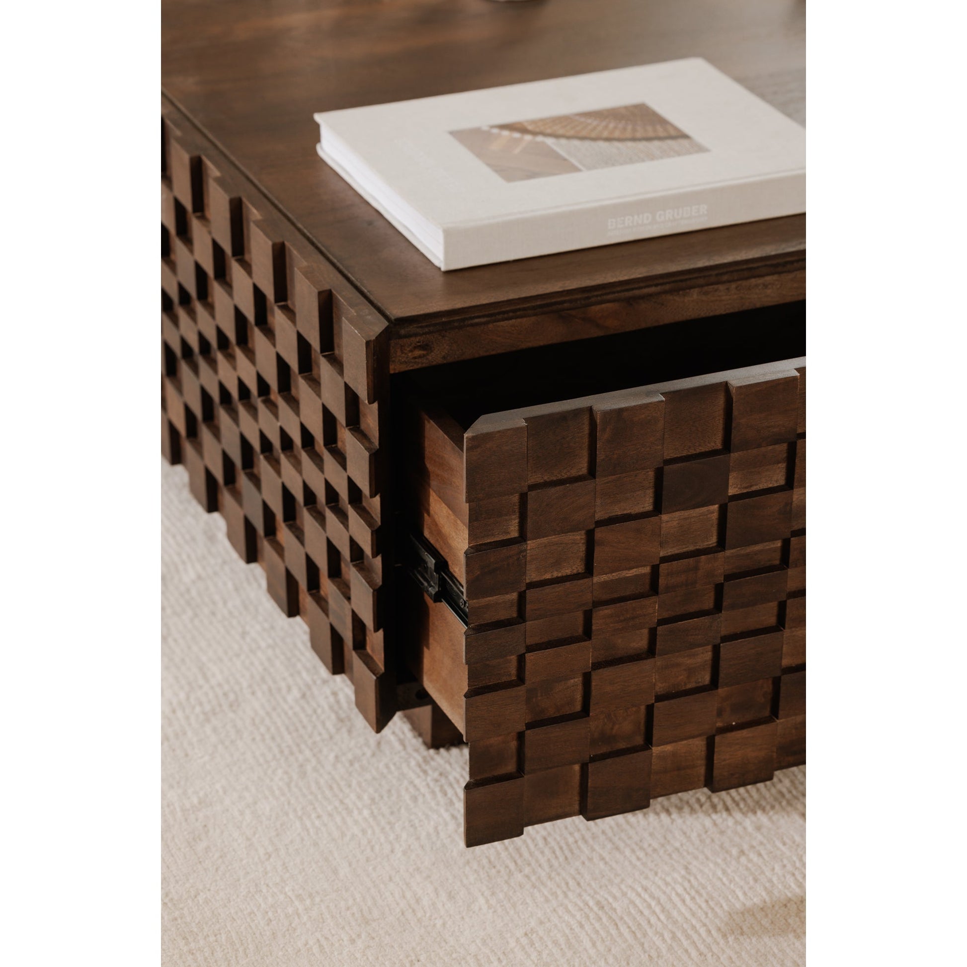 Easton Brown Storage Coffee Table - Ornate Home