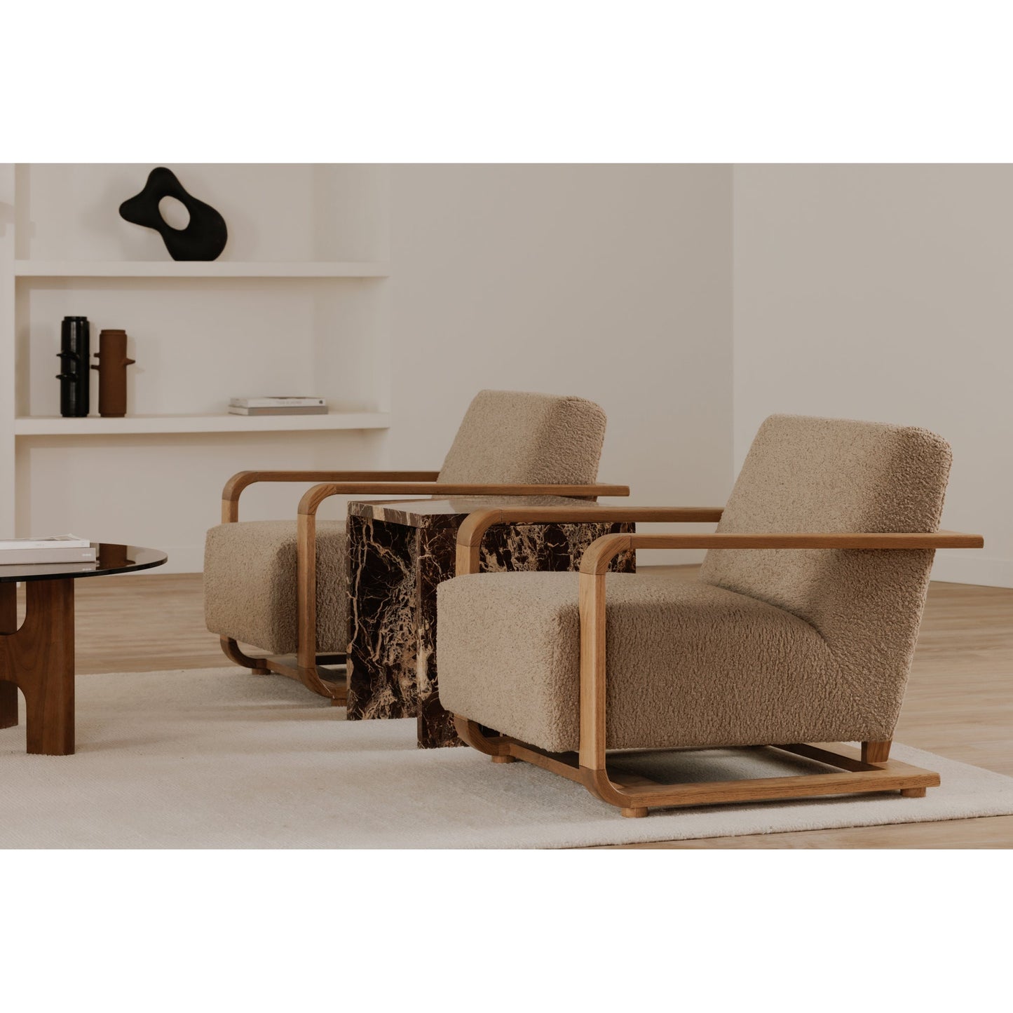 Eckersley Beige Lounge Chair - Ornate Home