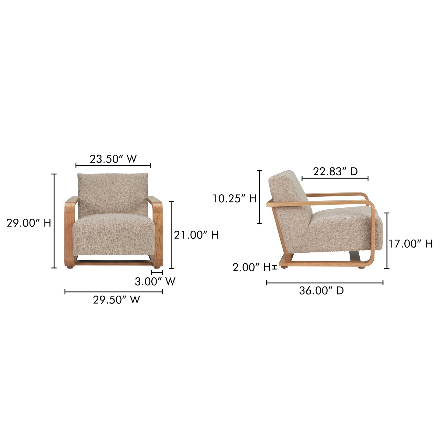 Eckersley Beige Lounge Chair - Ornate Home