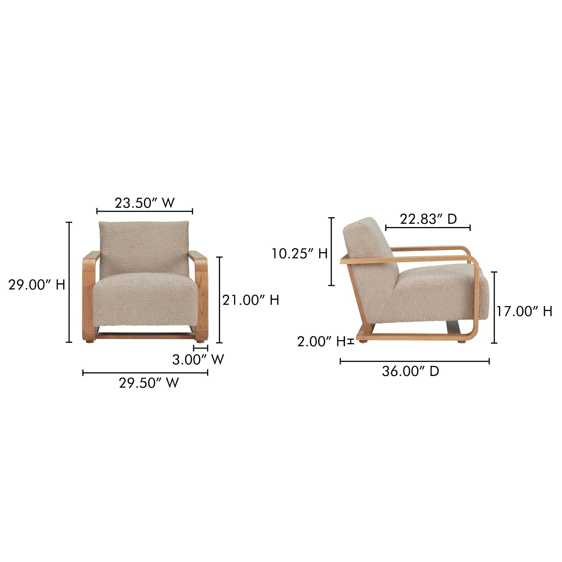 Eckersley Beige Lounge Chair - Ornate Home
