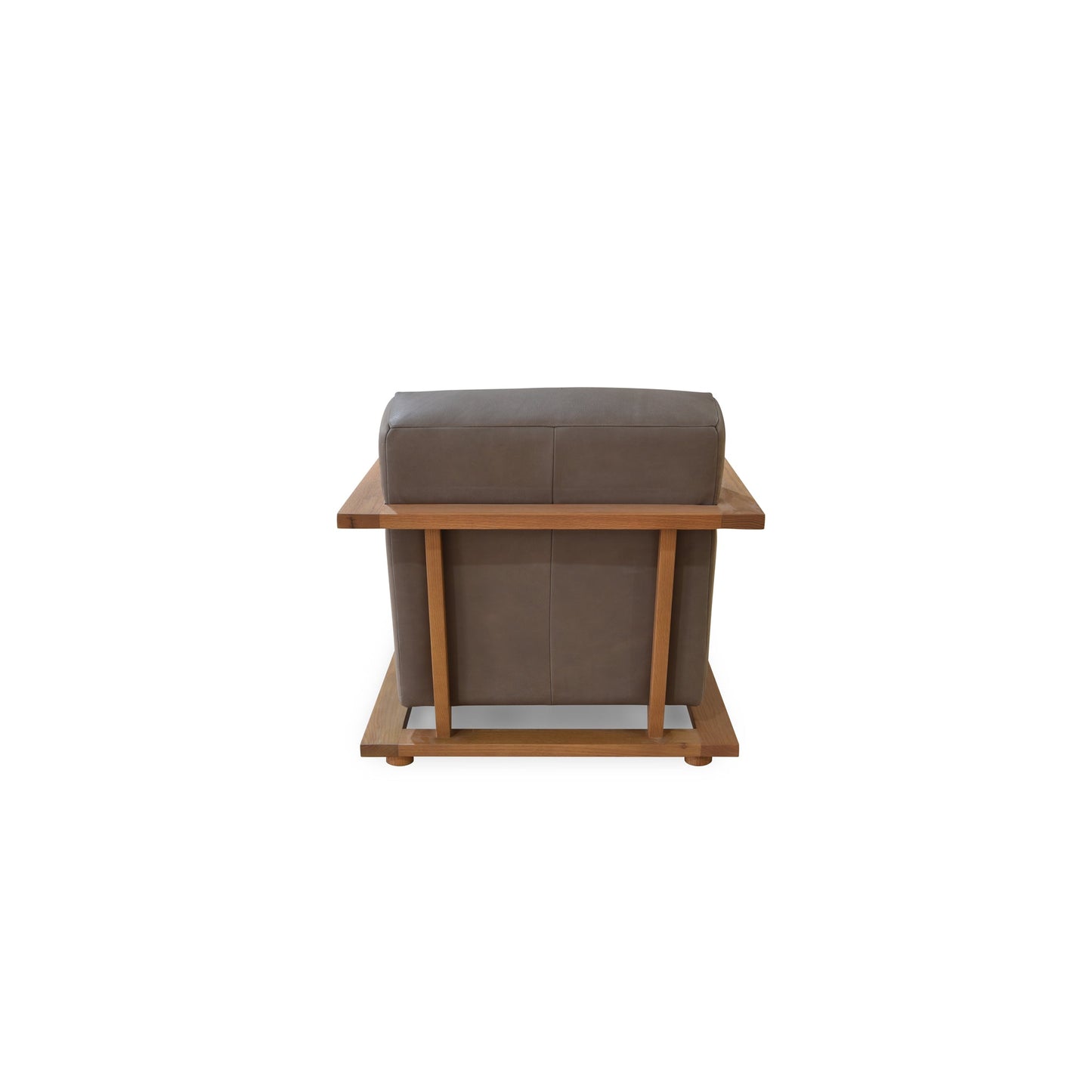 Eckersley Cool Brown Leather Lounge Chair - Ornate Home