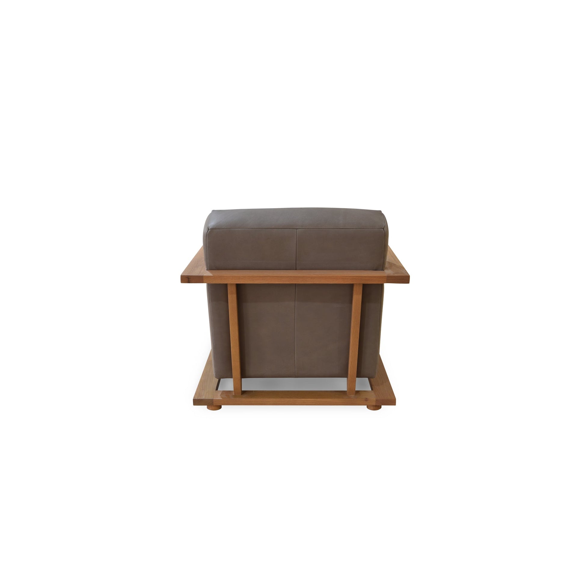 Eckersley Cool Brown Leather Lounge Chair - Ornate Home