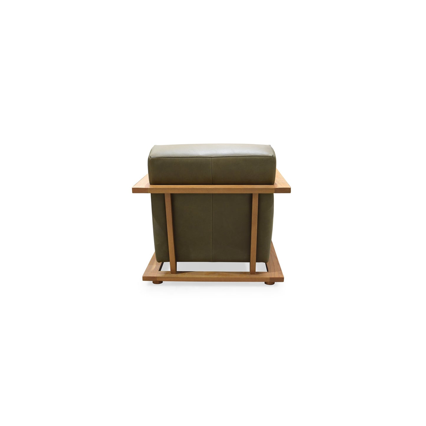 Eckersley Olive Leather Lounge Chair - Ornate Home
