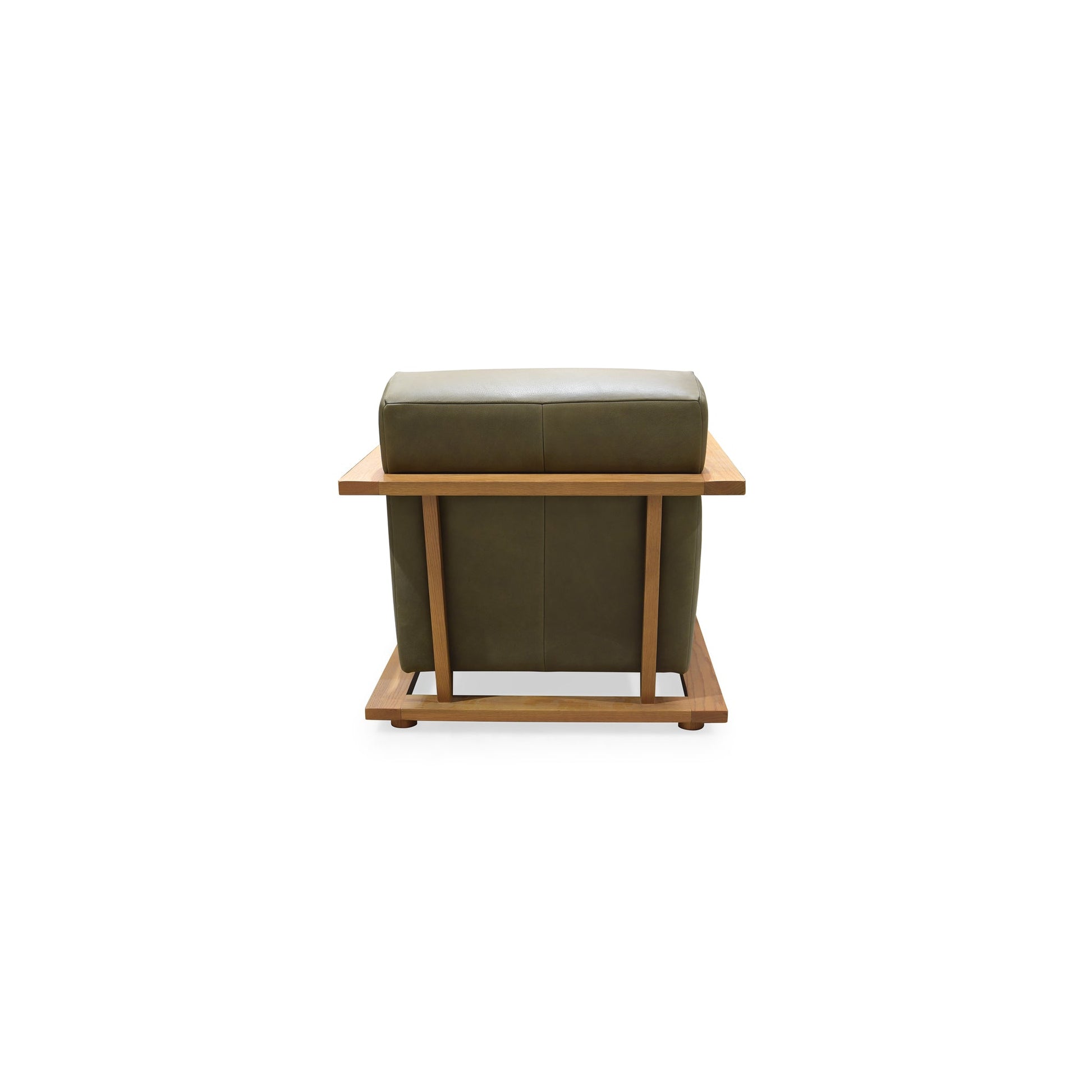Eckersley Olive Leather Lounge Chair - Ornate Home