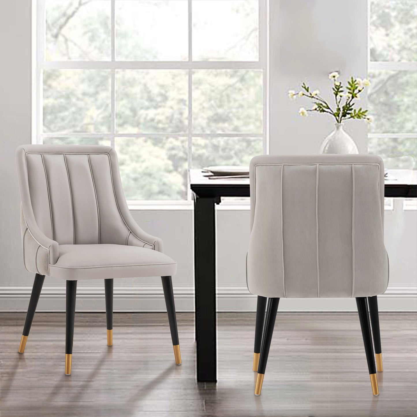 Eda Dining Chair in Grey - Ornate Home